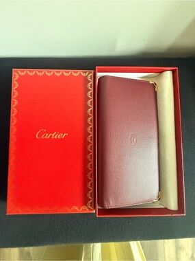 Cartier Burgundy long wallet Must